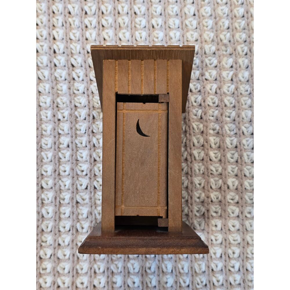 VTG 1986 Taiwanese Wooden Outhouse Music Box "Those were the Days" Americana
